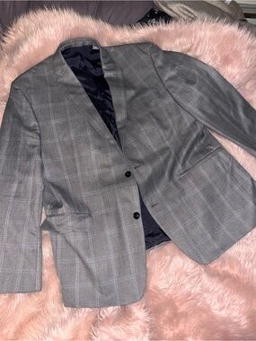 Michael Kors Gray Windowpane Men's Blazer - Classic Tailored Style. Never worn.